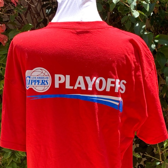 Vintage Los Angeles Clippers Old Logo Red T-Shirt XL - Picture 6 of 8